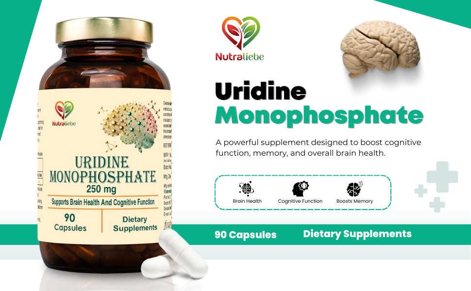 Uridine Monophosphate 250mg – 90 Capsules | Dietary Supplement | Supports General Health & Wellness | Non-GMO & Gluten-Free