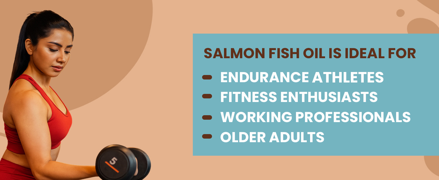 Carbamide Forte Salmon Omega 3 Fish Oil Capsules 1000mg | Salmon Fish Oil Omega 3 Capsule With Vitamin D3 + E For Men & Women | Omega3 Fishoil Supplement For Heart, Joints, Bones & Skin - 90 Softgels