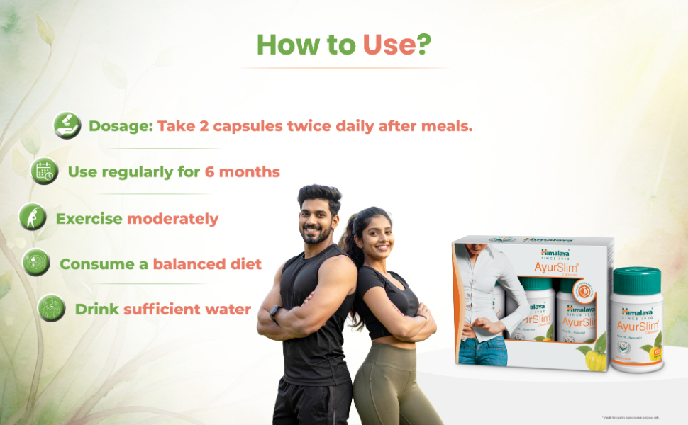 Himalaya Wellness AyurSlim Capsules Weight Management -Pack of 180 Capsules