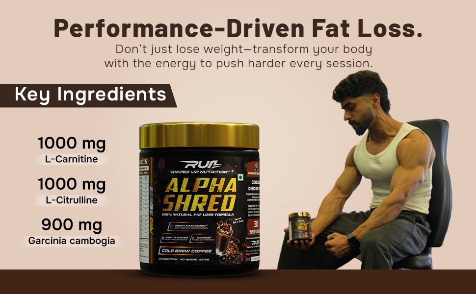 Ripped Up Nutrition Alpha Shred - Pro Series, Fat Burning Powder, Premium Ultra Strenth Lipolytic Fat Burning (Lightning Lamonade, 150gm, 1 count, 30 Servings)