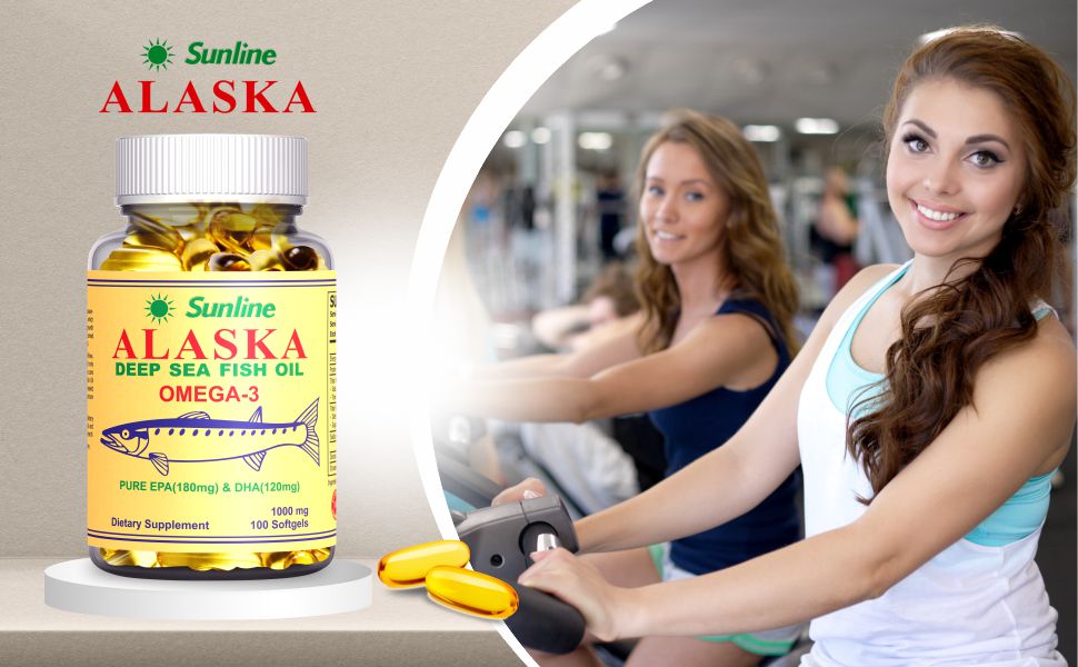 Sunline Alaska Omega-3 | Deep Sea Fish Oil | 1000Mg,100 Softgels