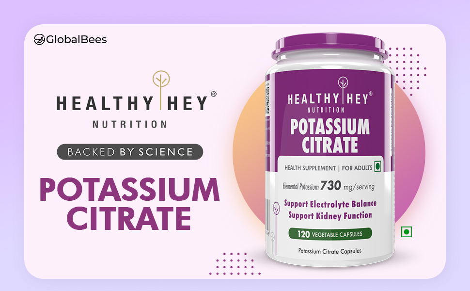Nutrition saine Citrate de potassium -120 capsules végétales