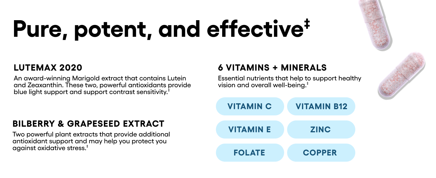 Physician's Choice Eye Health - Lutein, Zeaxanthin & Bilberry Extract - Supports Eye Strain, Dry Eyes, and Vision Health - 2 Award-Winning Clinically Proven Eye Vitamin Ingredients - Carotenoid Blend