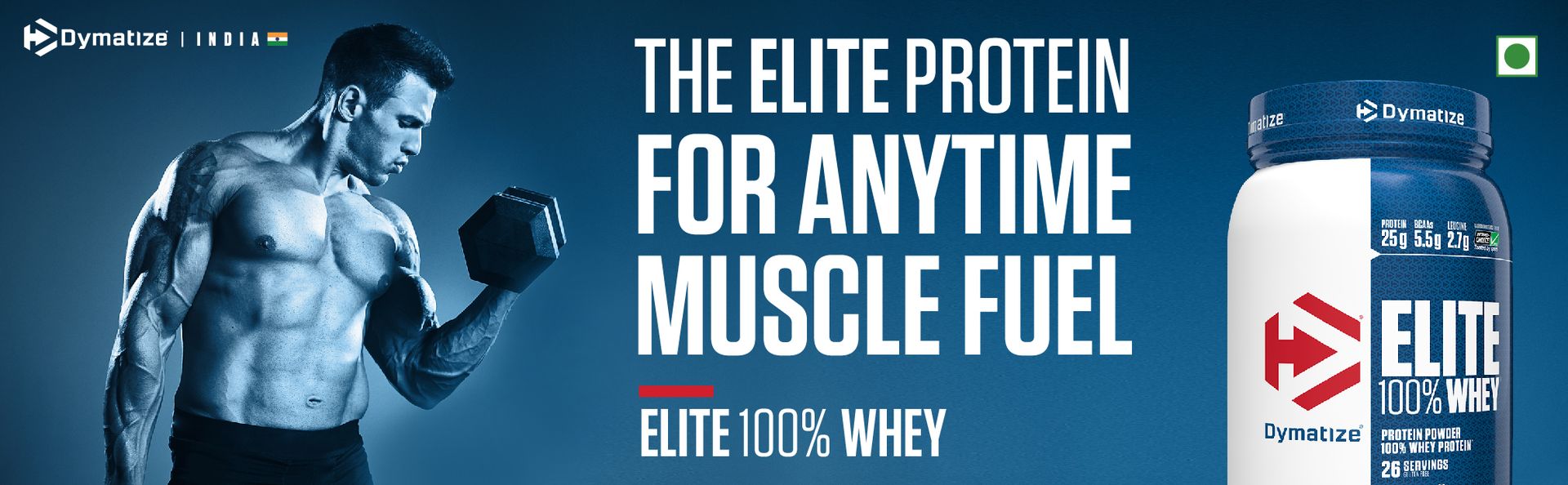 Dymatize Elite 100% Whey Protein Supplement Powder, Pre and Post Workout Protein Powder, 2 lbs, 907 gm, Gourment Vanilla