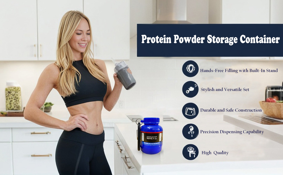 Amazing Whey loader Protein Carry Funnel Portable Protein Whey or Supplement Powder Combo Pack of 2 Carrying Whey Funnel and Container Box with Key-Chain (BLACK) 30 ml, Plastic