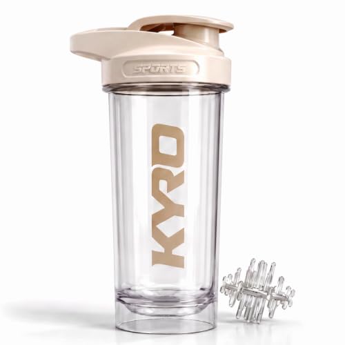 KYRO Terra 700ml Protein Shaker Bottle for Gym | Premium Whisk | 100% Leakproof, BPA-Free | Plastic Shaker with Whisk Ball | Dishwasher Safe | Gym Shaker | Sports Shaker Bottle for Men & Women