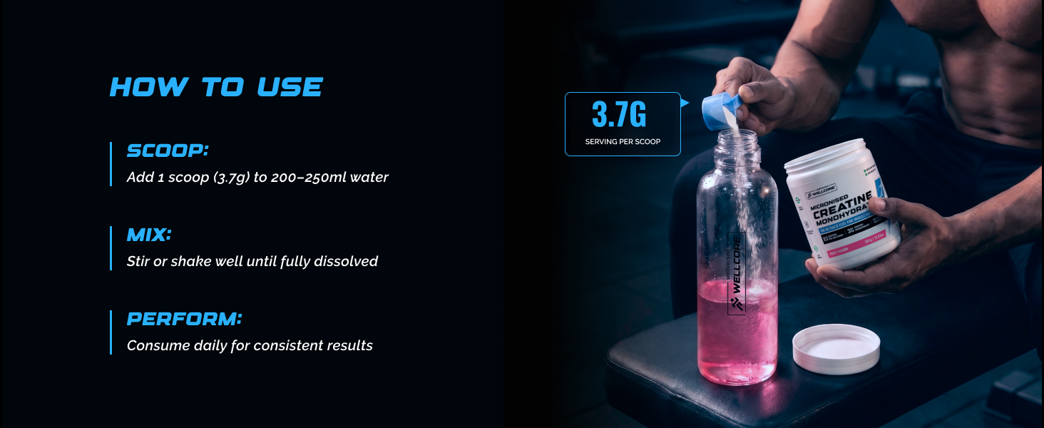 Wellcore Pure Micronised Creatine Powder (33 Servings, Lemon Lime)