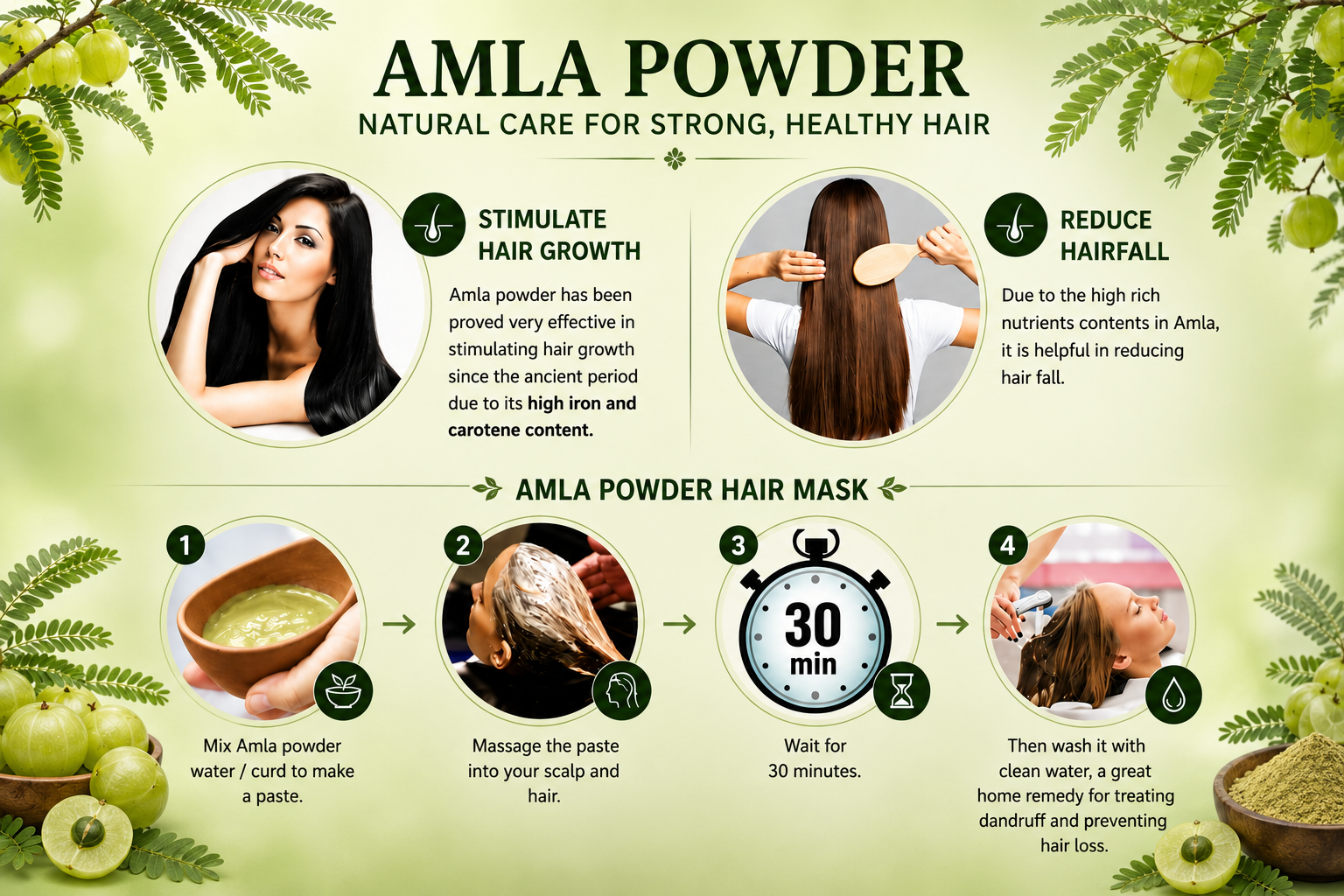 Amla Powder For Hair Growth 200gm | Ideal for Hair, Eating, Drinking & Skin | 100% organic amla powder for hair growth