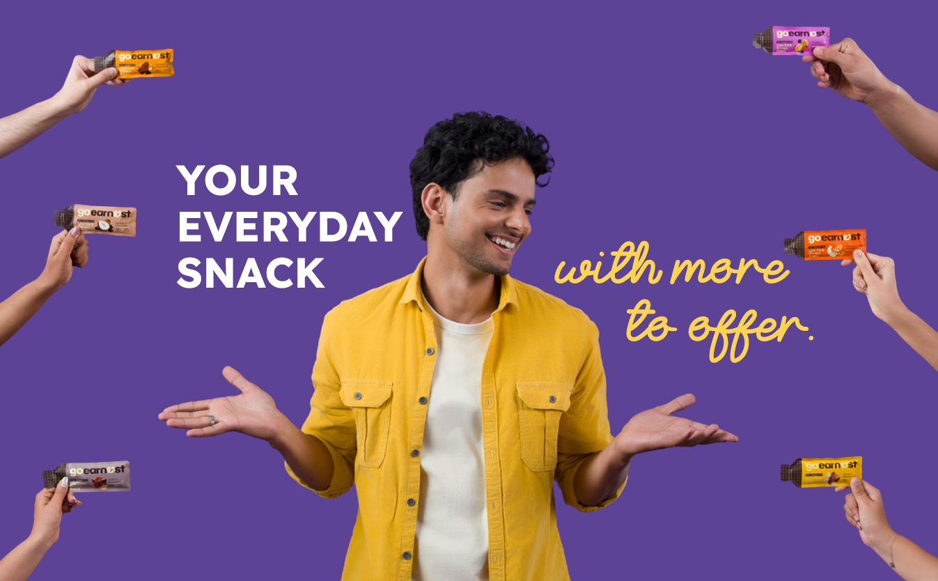 Goearnest All in One pack Low Carb, High Protein Snack | 9g Protein, 5g Net Carbs | No Added Sugar, High Fibre, Gluten Free | 30g