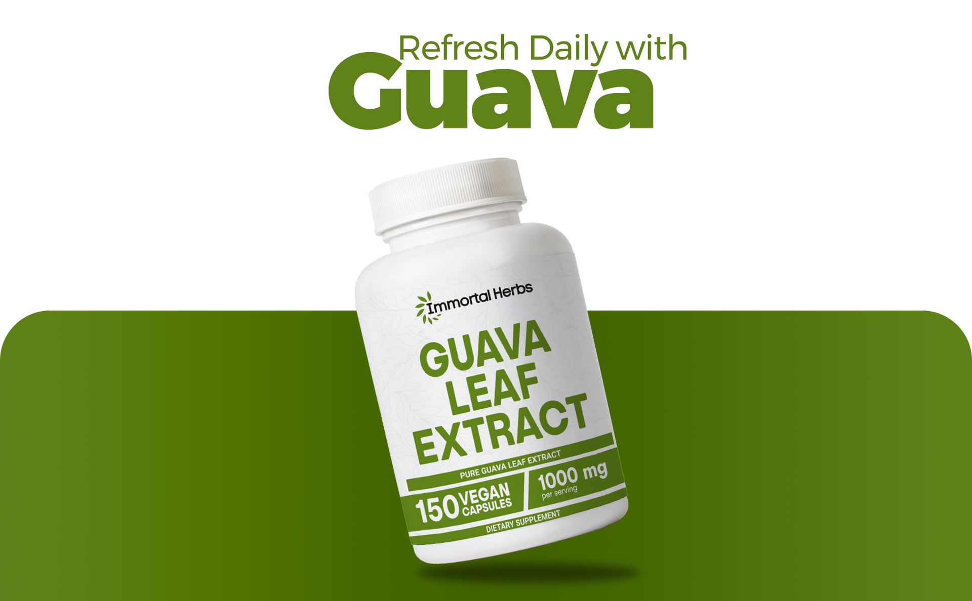 Guava Leaf Extract 1000mg, 10:1 Extra Strength, 150 Pills, Non-GMO & Gluten-Free Guava Extract Capsules for Women and Men