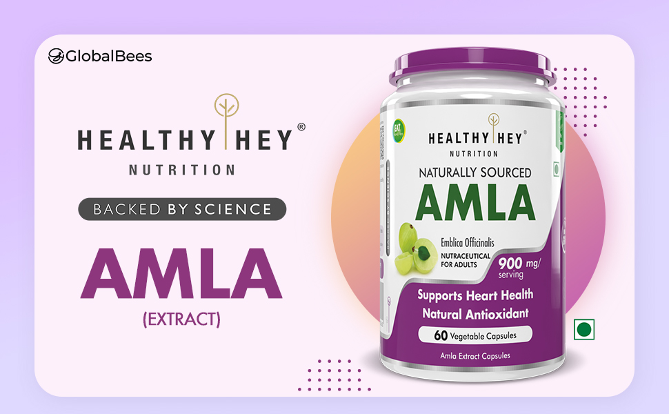 HealthyHey Nutrition Amla Extract - Natural Vitamin C - 60 Veg. Capsules