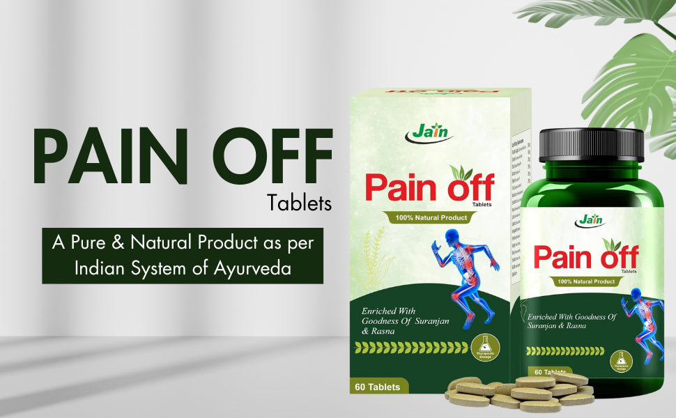 Jain Pain Off Tablets - 60 Count | Joint Pain Relief Tablets | Joint Support Supplement for Men & Women | Ayurvedic Tablets