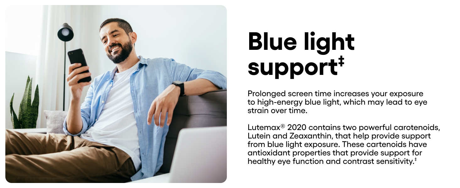 Physician's Choice Eye Health - Lutein, Zeaxanthin & Bilberry Extract - Supports Eye Strain, Dry Eyes, and Vision Health - 2 Award-Winning Clinically Proven Eye Vitamin Ingredients - Carotenoid Blend