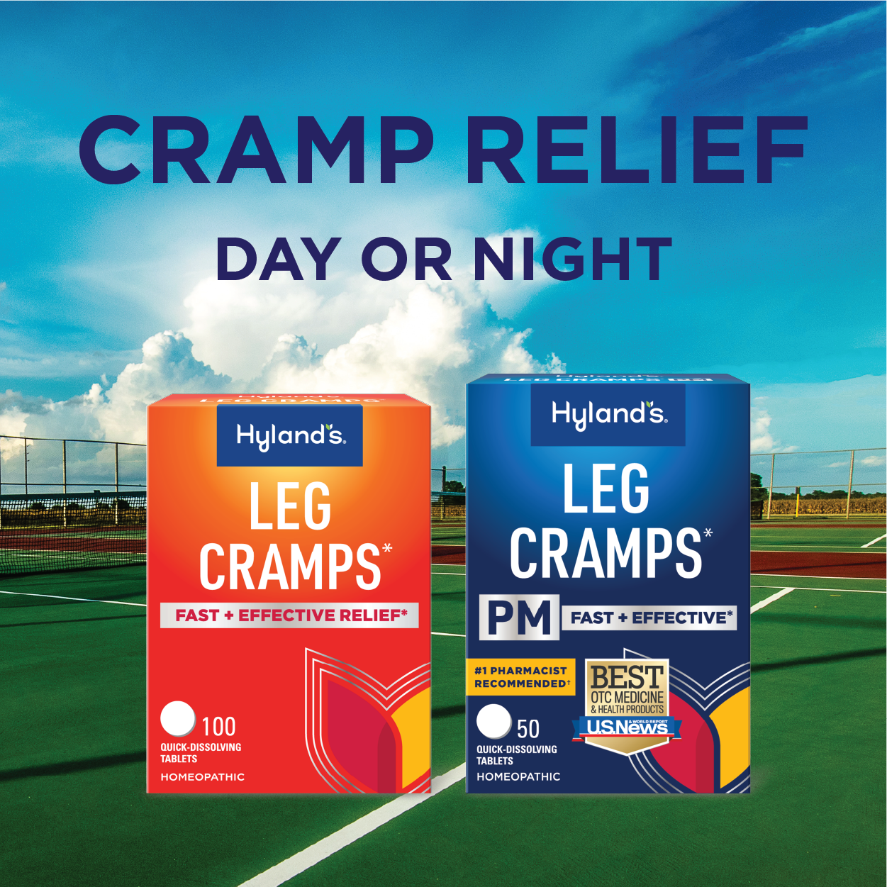 Hyland's Leg Cramps PM for Nighttime Pain Relief, 50ct