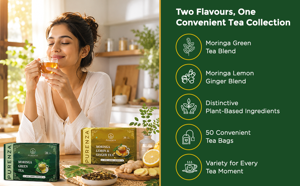 Moringa ACV Effervescent Tablets | Green Apple Flavour Drink Mix with Moringa, Apple Vinegar & Plant-Based Ingredients | Fizzy Daily Beverage for Refreshing & Wellness Routine Pack of-2
