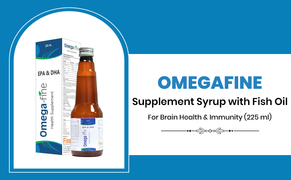 Health Supplement Syrup with Fish Oil (Omega-3, EPA, DHA) For Brain Health & Immunity (225 ml)