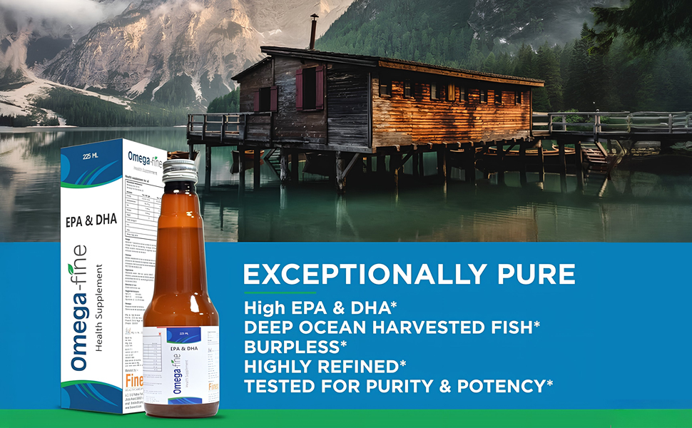 Health Supplement Syrup with Fish Oil (Omega-3, EPA, DHA) For Brain Health & Immunity (225 ml)