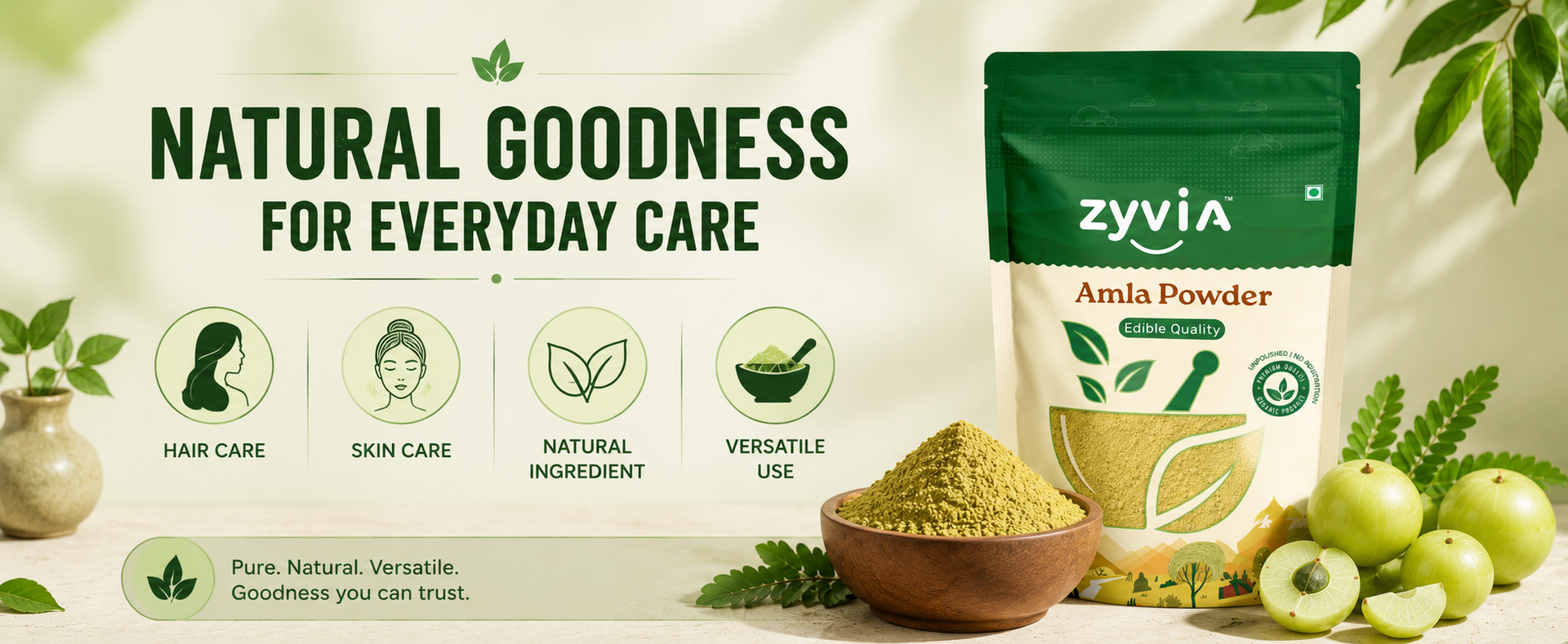 Pure Amla Powder for Hair Growth 250g | Ideal for Hair, Eating & Skin