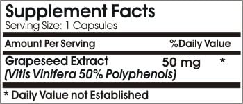 Grapeseed Extract 50mg // 100 Capsules // Pure // by PureControl Supplements 3
