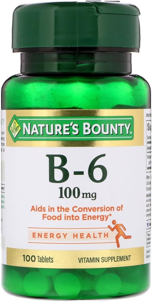 Nature's Bounty Vitamin B6, 100mg, 100 Tablets (Pack of 4) 2