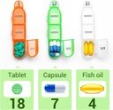 Daviky Monthly Pill Organizer 3 Times a Day, 30 Day Pill Organizer with Small Pill Box, One Month Medicine Organizer, 31 Day Pill Case Pill Container to Hold Vitamin, Supplement and Medication 4