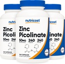 Nutricost Zinc Picolinate 50mg, 240 Vegetarian Capsules (3 Bottles) - Gluten Free and Non-GMO 2