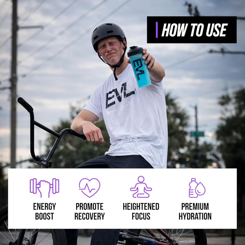 EVL BCAAs Amino Acids Powder - Rehydrating BCAA Powder Post Workout Recovery Drink with Natural Caffeine - BCAA Energy Pre Workout Powder for Muscle Recovery Lean Growth and Endurance - Green Apple 5