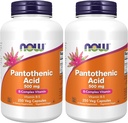 Now Supplements, Pantothenic Acid (Vitamin B-5) 500 mg, B-Complex Vitamin, 250 Capsules (Pack of 2) 2