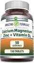 Amazing Formulas Calcium Magnesium Zinc with Vitamin D3 Supplement | Non-GMO | Gluten Free | Made in USA (300 Count | 3 Pack) 4
