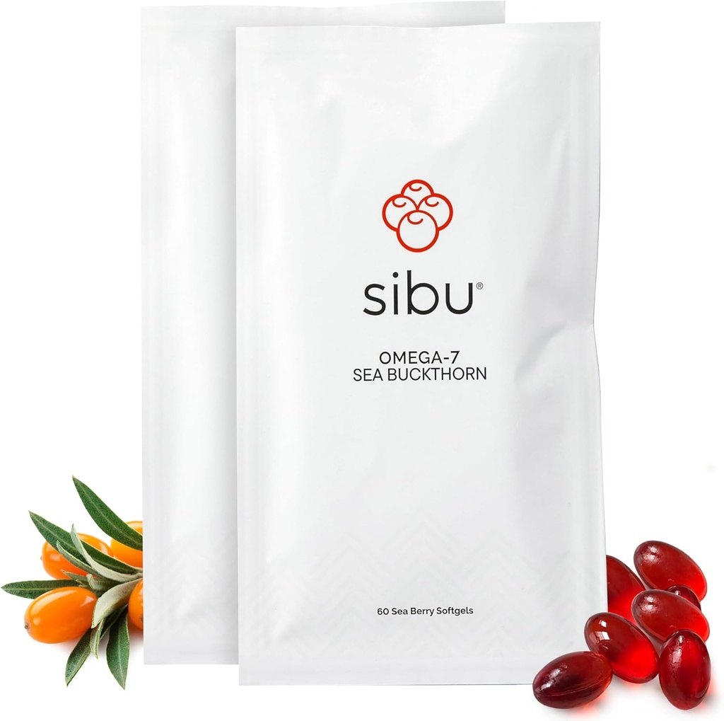 sibu Sea Buckthorn Omega-7 Softgels (60-Day Refill Sachet) – Supplement for Healthy Skin, Hair, Nails and Dryness 2