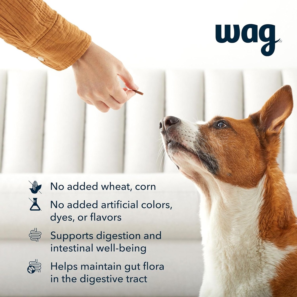 Brand - Wag Probiotic Supplement Chews for Dogs, Supports Digestive Health and Gut Flora, Natural Duck Flavor, 160 Count, Pack of 1 6