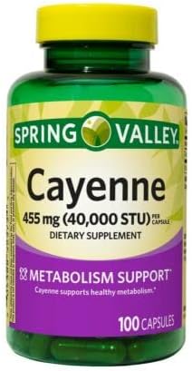 Spring Valley Cayenne Capsules 455 MG 40000 STU 100 Count 2