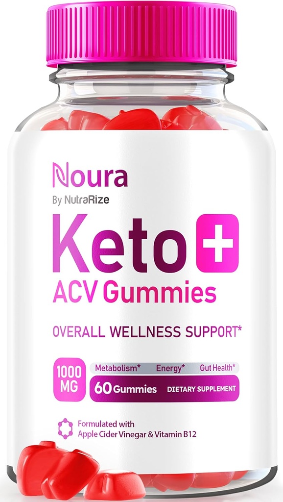 NutraRize Noura Keto+ACV Gummis, Offizielle Keto-Ergänzung, All Natural, Apfelessig Bewertungen (60 Gummi)