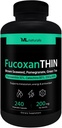 ML Naturals FucoxanTHIN 240 Gemüsekapseln. Fucoxanthin 10% 200 mg pro Servierung, unterstützt Metabolismus und Antioxidans, NSF-zertifiziert & cGMP-Compliant