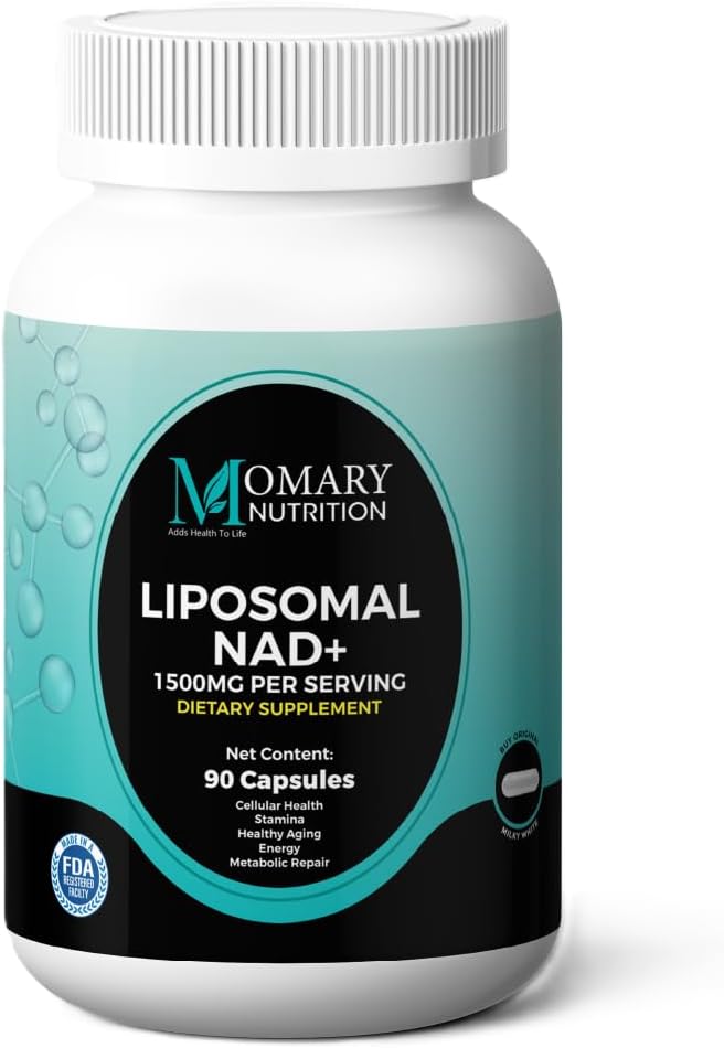 Liposomal NAD+ Ergänzung | Höchste bewertete NAD Ergänzungen für Frauen und Männer mit Resveratrol und japanische Knotweed-Extrakt, Unterstützung Stamina, Metabolic Reparatur | Vegan, Glutenfrei, Non-GMO, 90 Kapseln