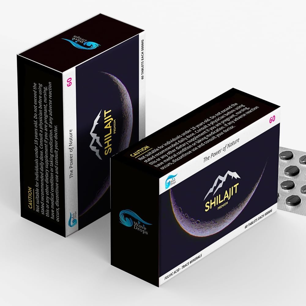 100% reine maximale Stärke Shilajit Resin Tabletten: Energie, Stoffwechsel, Immunität - 85+ Trace Minerals & Fulvic Acid - natürliche Shilajit Tablets