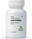 Sheltr Hair Vitamins Kapseln, natürliche DHT Blocker & Biotin Kapseln für Haarwachstum, Haar Fallkontrolle, Enthält 12 mcg Biotin, Vitamin, Eisen, Omega 3 & Bhringraj (30 Multivitamine für Haar)