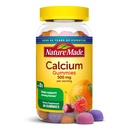 Nature faite Gommies de calcium 500 mg par portion de vitamine D3, supplément de calcium alimentaire pour le soutien des os, 80 Gommies, 40 jours d'approvisionnement