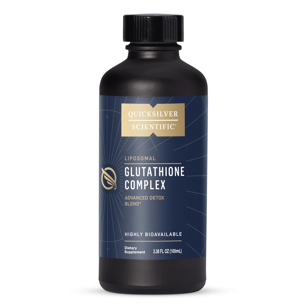 Quicksilver Complexe scientifique du glutathion - Supplément d'absorption supérieure antioxydant avec le glutathion liquide et le chardon de lait - Complexe vitamine B - Supplément pour usage quotidien (3,38 fl oz)
