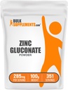 BulkSupplements.com Zink Gluconate Powder - Zink 40mg, Mineralische Beilage für Immununterstützung - Glutenfrei, 285mg pro Servierung, 100g (3,5 oz) (Pack von 1)