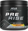 Erstaunliche Muskel Pre Rise | Pre-Workout Powder Supplement mit Koffein & Beta-Alanin für Männer & Frauen | 25 Servierungen (25 Servierungen, Ananas Mango Refresh)