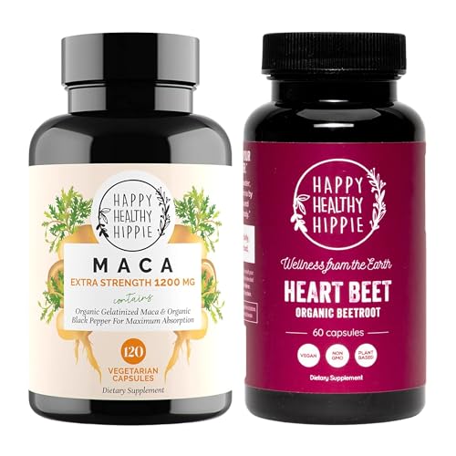 Happy Healthy Hippie Beetroot Kapseln & Organic Maca Energy Pills & Libido Enhancer