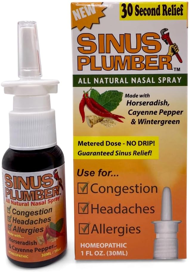 Sinus Klempner Pfeffer Nasenspray, Allergy und Sinus Relief, Stau, Kopfschmerzen, 1 fl Unze