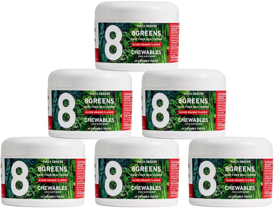 8Greens World's First Green Chewable Hergestellt aus echten Grünen zur Unterstützung von Immunität und Energie, Greens Powder (Pack von 6)
