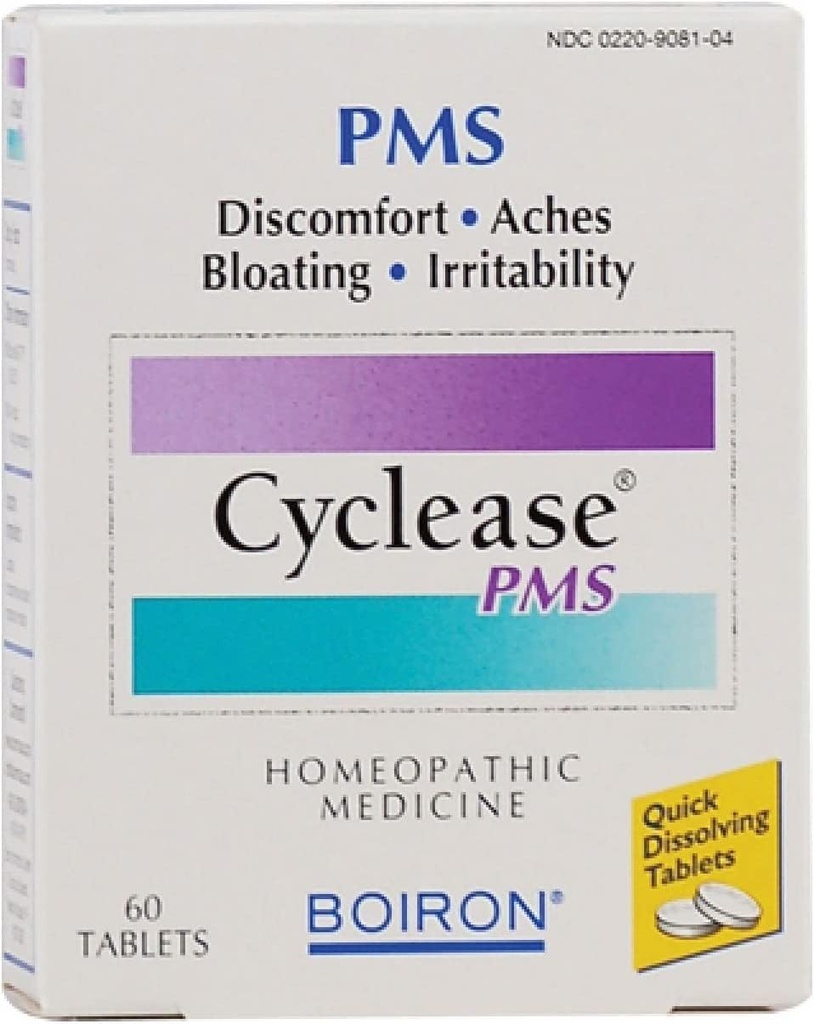 Boiron Cyclease Pms, 60 Tabletten, Homöopathische Medizin für Pms Relief