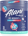 Alani Nu Pre Workout+ Powder Rocket POP, Extra Boost, Sugar Free, 300mg Koffein, L-Theanin, Beta-Alanin, Citrulline, 30 Servietten