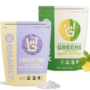 Gnarly Nutrition Poudre de créatine, non aromatisée (16,05 oz) et Gnarly Performance Verts menthe citron (11,64 oz)