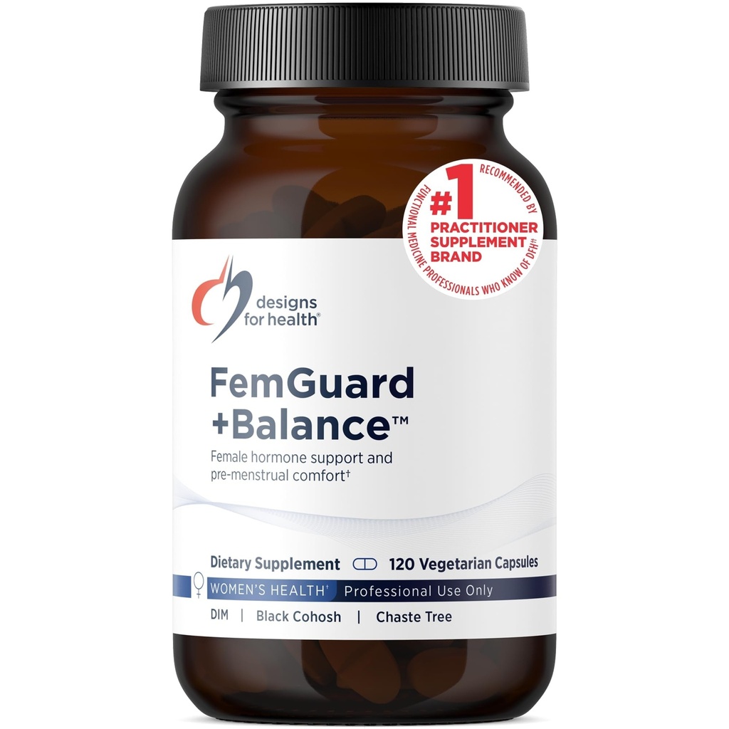 Designs für Gesundheit FemGuard + Hormon Balance für Frauen - DIM, Black Cohosh, Calcium D-Glucarate, EGCg Green Tea Extract & Chaste Tree Supplement für Mood Support & Estrogen Metabolism (120 Kapseln)