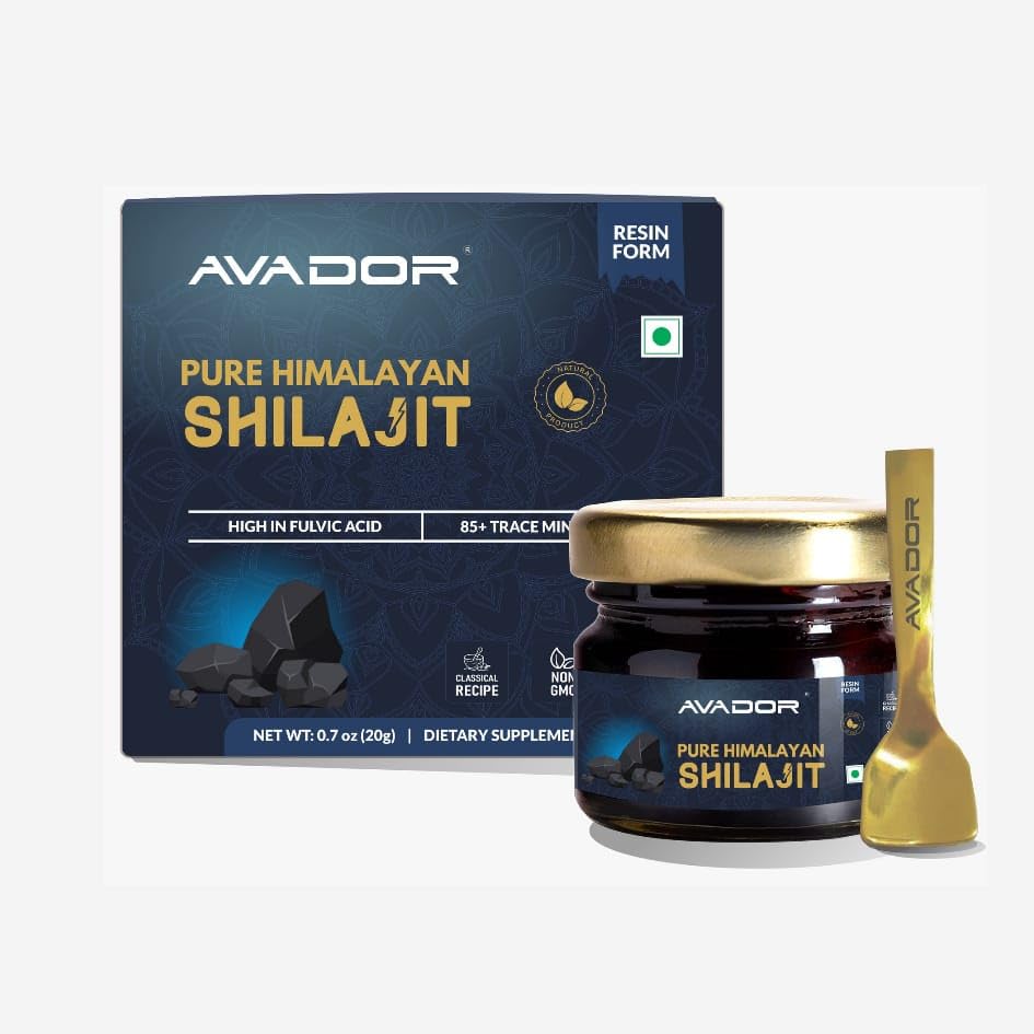 AVADOR 20 Grams Himalayan Shilajit Résine 20gm. 0,7oz avec 85+ Trace Minerals.