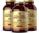 Solgar Calcium Magnesium Plus Zink - 250 Tabletten, Packung mit 3 - fördert gesunde Knochen, unterstützt Nerve & Muskelfunktion - Non-GMO, Vegan, Gluten Free - 250 Gesamt Servierungen